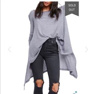 NWT $78 Free people The incredible tee in denim xs